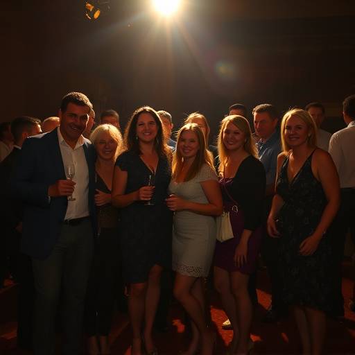 Gruppenfoto des Ensembles nach einer erfolgreichen Premiere