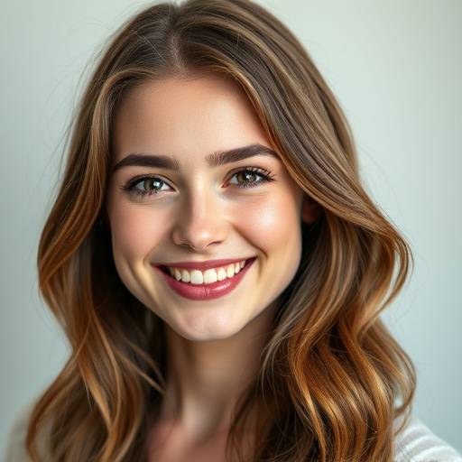 Porträt von Sophie Meier, einer jungen Schauspielerin mit braunen Haaren und einem strahlenden Lächeln.