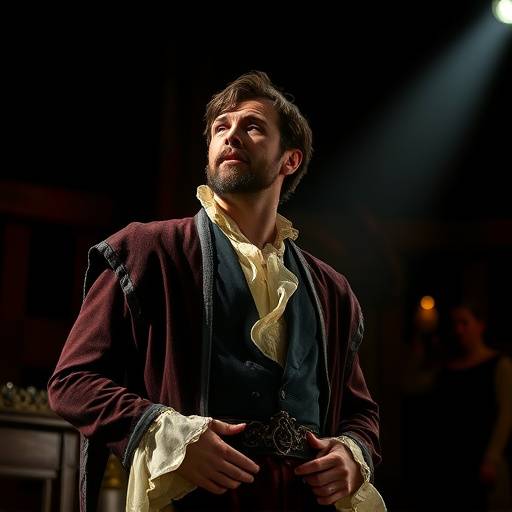 Szene aus Hamlet mit Simon Weber als Hamlet